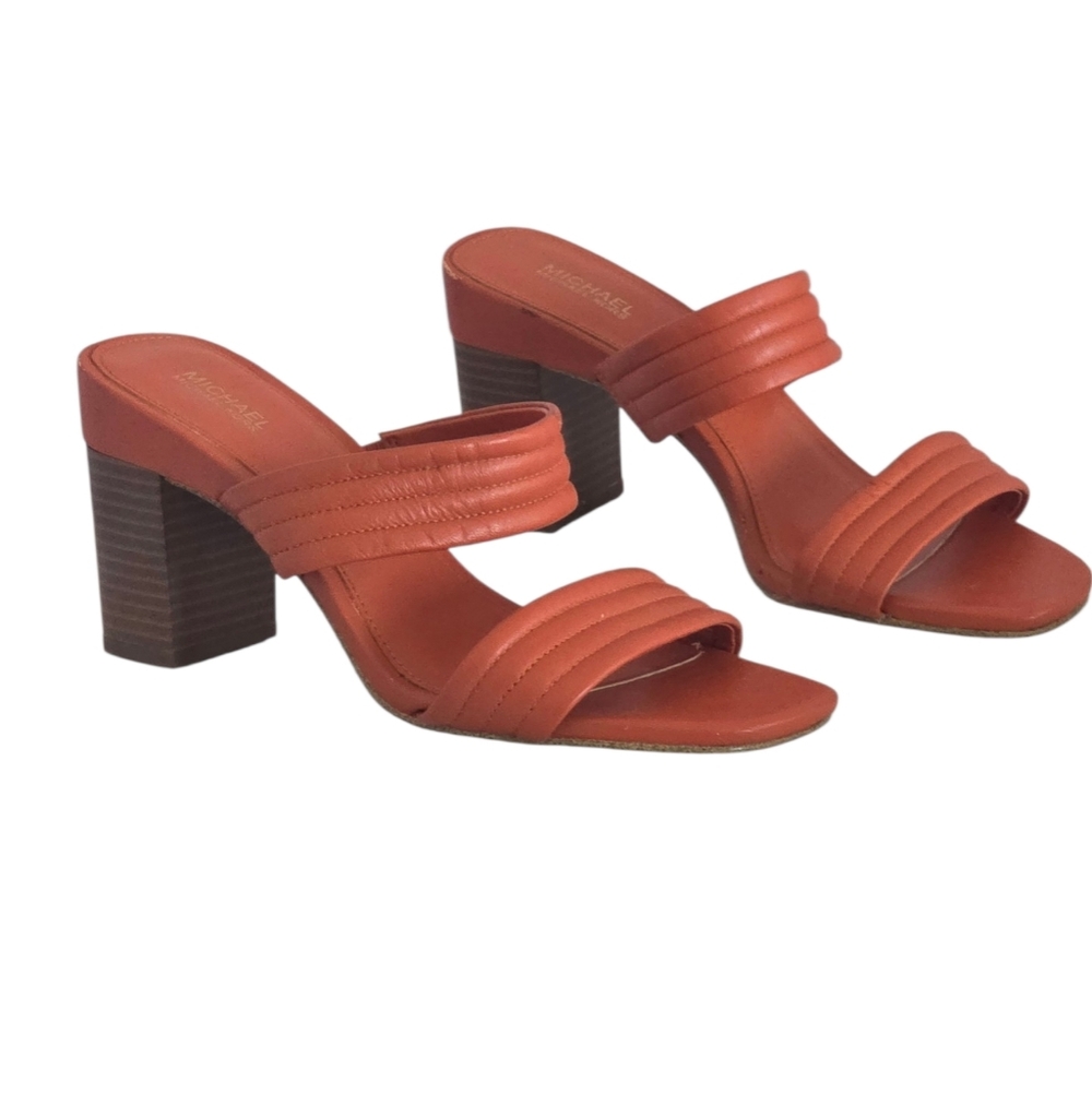 Michael Michael Kors Orange Block Heel Sandals